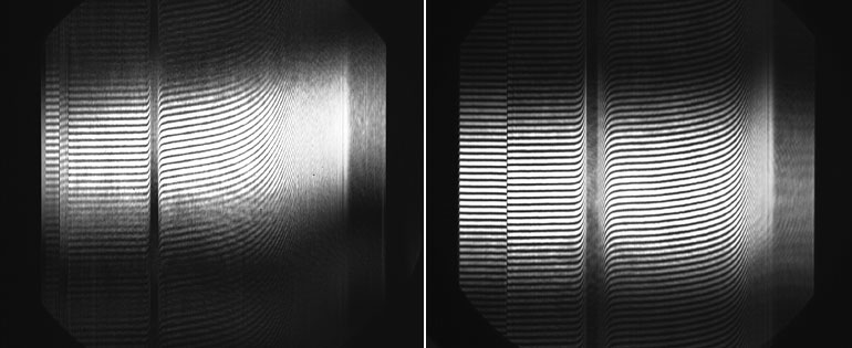Interferograms from conventional and interference window mounts